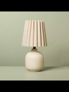 Ribbed Ceramic Table Lamp Cream/Oatmeal - Hearth & Hand Magnolia - Target 2024